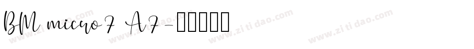 BM micro7 A7字体转换
